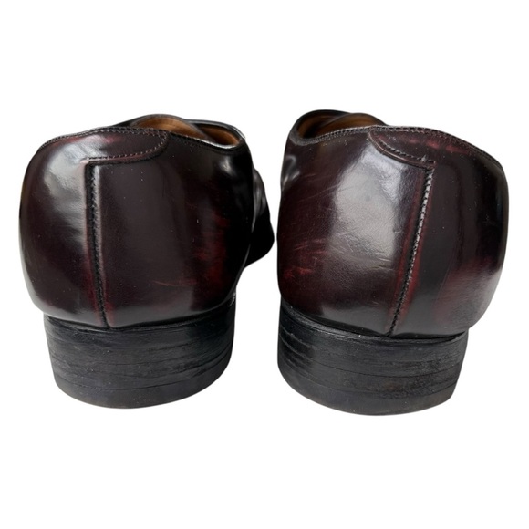 Johnston & Murphy Cap Toe Lace Up Oxford Shoes Burgundy Leather Men’s Size 10.5 - Picture 4 of 16